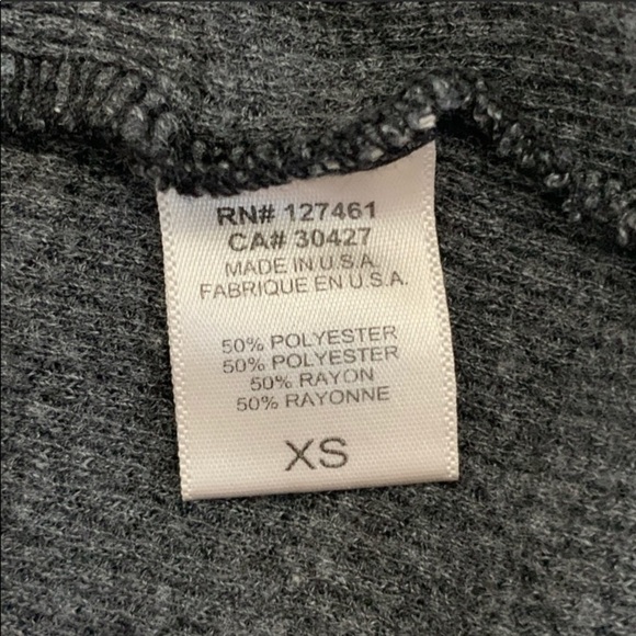 Wildfox Don't Tell Perry Thermal Gray Relaxed Tee Top XS - Picture 14 of 16